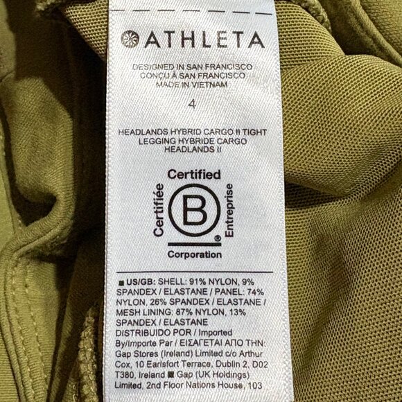 ATHLETA Headlands Hybrid Cargo Tights Size 4 - Picture 12 of 13